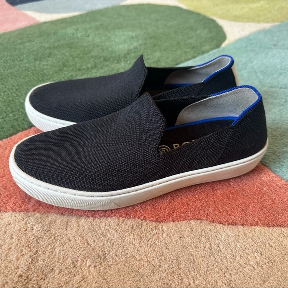 Rothy's The Original Slip On Sneaker in Black Woven Knit Slip Ons Size 5.5 EUC - Picture 8 of 15